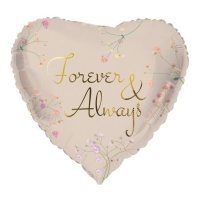 Palloncino a cuore Forever & Allways da 45 cm