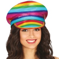 Cappello metallico multicolore