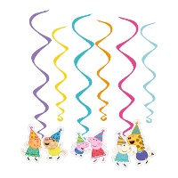Ciondoli decorativi di Peppa Pig a spirale - 6 unità