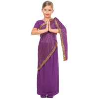 Costume Bollywood Hindu per ragazza Lilla