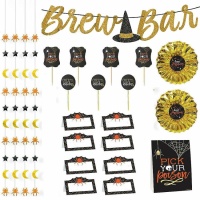 Kit decorativo per il banco bar di Halloween - 23 pezzi
