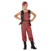 Costume bambina punk rocker