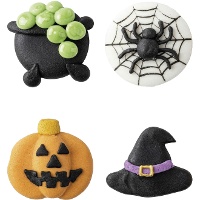 Figure di zucchero assortite per Halloween 3,5 cm - Dekora - 48 pezzi