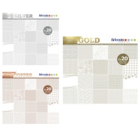 Kit di carta per scrapbooking effetto metallizzato - Artemio - 40 fogli