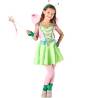 Costume da fata rosa e verde per bambina