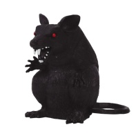 Ratto nero seduto da 18 cm