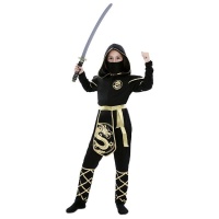 Costume da ninja con maschera da bambina