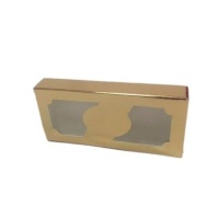 Scatola dorata per torrone con finestra da 18,5 x 8,5 x 2,5 cm - Sweetkolor - 5 unità