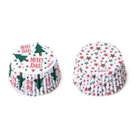 Pirottini cupcake stelle e Merry Christmas - Decora - 36 unità