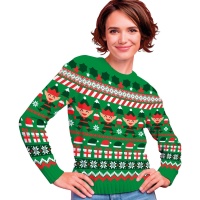 Maglione natalizio da elfo per donna
