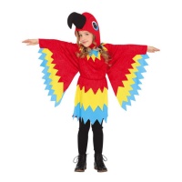 Costume pappagallo colorato da bambina