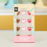 Decorazioni di zucchero a forma di cuore per San Valentino - Azucren - 12 pezzi