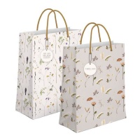 Borsa regalo floreale da 33 x 45 cm - 1 unità