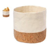 Cestino del pane 15 x 15 x 15,5 cm con base in sughero