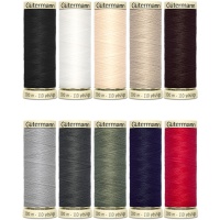 Set di 100 m di filo per cucire colore 1 - Gütermann - 10 pz.