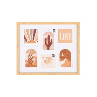 Cornice multipla effetto bambù per 6 foto