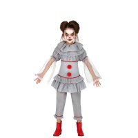 Costume clown del terrore da bambina