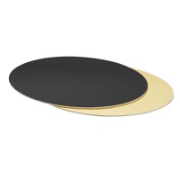 Sottotorta rotonda oro e nero da 40 x 0,3 cm - Decora