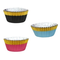 Capsule per cupcake con bordo dorato - PME - 30 pz.