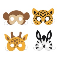 Maschere di Animali Divertenti - 4 pezzi
