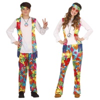 Costume hippie con stampa da adolescente