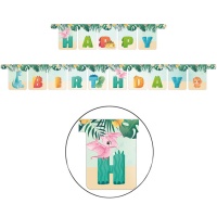 Ghirlanda di dinosauri Happy Birthday 2,1 m