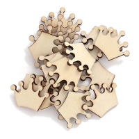 Mini sagome corone di legno da 3 cm - 20 unità