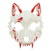 Maschera di teschio di lupo sanguinante