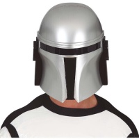 Casco argentato soldato spaziale