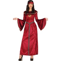 Costume medievale rosso da donna