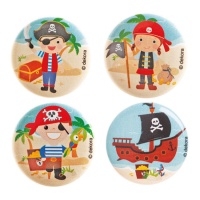 Distintivi per torta pirata da 3 cm - Dekora - 50 pz.