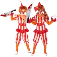 Terrificante costume da clown del circo per bambini