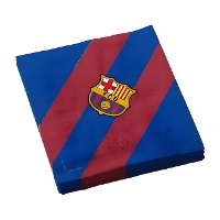 Tovaglioli ufficiali del FC Barcelona con strisce blaugrana - 12 pezzi
