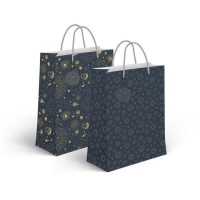 Borsa regalo Constellations blu navy 14 x 11,5 x 6,7 cm - 1 pz.