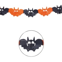 Ghirlanda di pipistrelli in due colori 3,00 m