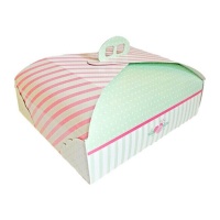 Scatola di 33 x 26 x 9 cm per torta rettangolare con manico