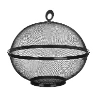 Fruttiera a rete con coperchio, 28,5 x 28,5 x 12 cm