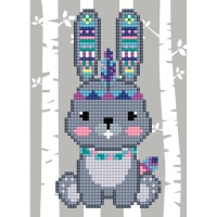 Biglietto coniglio dipinto a diamante - Collezione D art