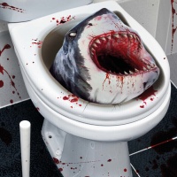 Decorazioni per la toilette con squalo assassino 30 x 40 cm