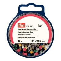 Perni di plastica per testa colori 34 x 0,65 mm - Prym - 15 gr