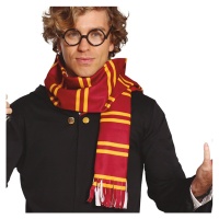 Vestito da mago Harry per bambini con sciarpa e occhiali
