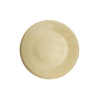 Piatti di legno rotondi da 21 cm - 4 pezzi.