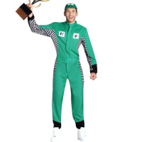 Costume da pilota verde per uomo