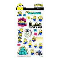 Etichette adesive glitterate dei Minions II - 1 foglio