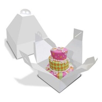 Scatola torta altezza speciale con manico da 28 x 28 x 31 cm - Sweetkolor