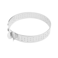 Stampo rotondo in acciaio perforato e regolabile da 16 a 30 cm - Scrapcooking