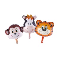 Palloncini a forma di vacca, tigre e scimmia - 3 pezzi