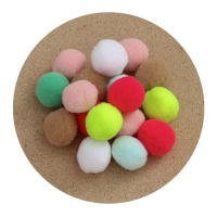 Pompon colorati assortiti da 2,5 cm - 16 unità