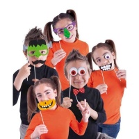 Kit photo booth infantile di Halloween - 4 unità