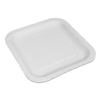 Piatti quadrati in cartone bianco da 26 cm - 25 pezzi